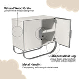 Clihome Sideboard Buffet Cabinet, 2 Door Console Cabinet TV Stand Wooden Credenza Storage Accent Cabinet with U-shaped legs for Bedroom, Living Room, Entryway, Cream White Clihome