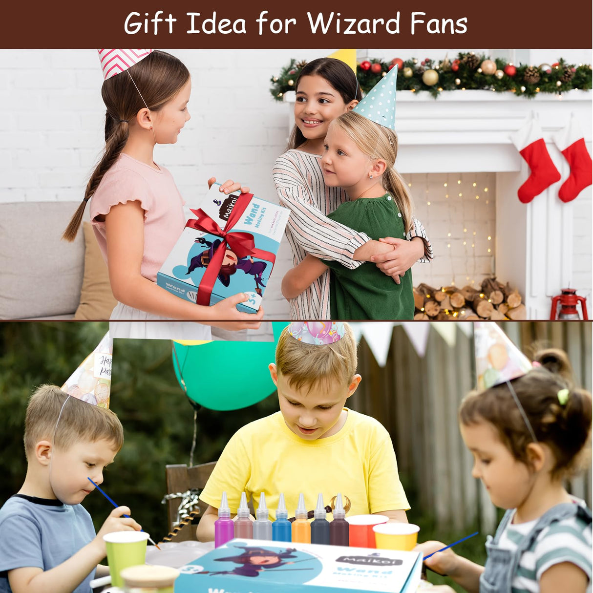 Magic Wizard Wand Making Kit DIY Craft Set for Kids Adult Birthday Party Gift Make Your Own 24 Wands (67-Piece) Maikoi