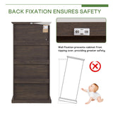 Plturdke Farmhouse Barrister Bookcase with Drawers Tall Bookshelf with Storage Kitchen Pantry Cabinet Curio Cabinet Display Cabinet with Flip up Glass Doors and Shelves Book Shelf for Bedroom (Brown) Plturdke