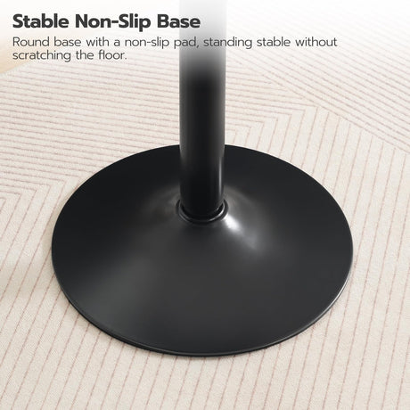 HOOBRO Round Bar Table, 35" Tall Pub Table, Cocktail Table with Base, Stable Counter Table with Non-Slip Base for Narrow Space, Bar Height Table for Kitchen, Easy to Assemble, Rustic Brown BF57BT01 HOOBRO