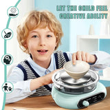 BIYQFCR Mini Pottery Wheel - 4.7Inch Rotating Electric Pottery Wheel, Pottery Wheel for Adults,Comes with 8Plastic Tools and 6Clay Sets,Suitable for Kids,Teenagers and Adults Beginners Craft Clay Kit BIYQFCR