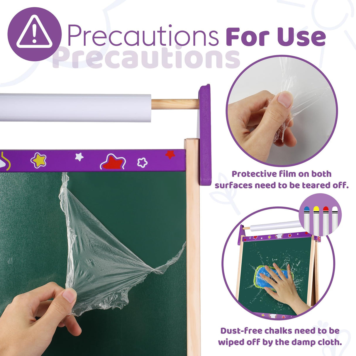 Joyooss Art Easel for Kids, Adjustable Standing Wooden Toddler Kids Easel Double Sided Drawing Board Whiteboard & Chalkboard Dry Easel Board, Art Easel for Kids Age 2-4 4-8 9-12 Painting Set Joyooss