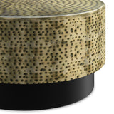 SIMPLIHOME Montrose Modern Industrial 30 Inch Wide Metal Coffee Table in Antique Gold/Black, Fully Assembled, for The Living Room and Family Room SIMPLIHOME
