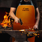 Leather Work Shop Apron, Buckle straps, Heat & Flame Resistant Heavy Duty Welding Apron LahChak