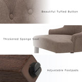 COLAMY Wingback Upholstered Dining Chairs Set of 2, Fabric Side Dining Room Chairs with Tufted Button, Living Room Chairs for Home Kitchen, Taupe COLAMY