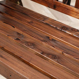 Anraja Wooden Porch Swing 2-Seater, Bench Swing with Hanging Chains, Heavy Duty 800 LBS, for Outdoor Patio Garden Yard,4 Ft,Brown Anraja