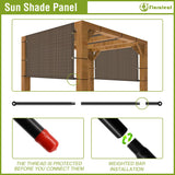 FLORALEAF Pergola Shade Cover 8'×12' Universal Replacement Canopy for Outdoor Patio Porch Backyard Gazebo with Grommets Weighted Rods FLORALEAF