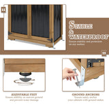 Outdoor Storage Cabinet Waterproof with Shelves, Small Storage Shed, Vertical Tall Patio Backyard Garden Storage Cabinet Tool Organizer for Outside PetsCosset