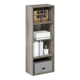 Furinno Luder 4-Tier Bookcase in French Oak - Stylish Storage Solution Furinno