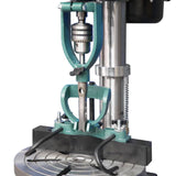 LNROE-K Mortising Attachment for Drill Press, 4 Model Drills Square Hole Chisel Set, Mortise and Tenon Tools, Drill Press Mortising Attachment Kit, Woodworking Mortise Bench Drill Locator Set LNROE-K