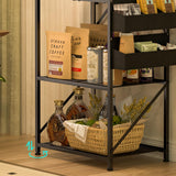 Honkazita Farmhouse Coffee Bar Cabinet 23 Inch Width with Coffee Storage Case,Coffee Station Bar Cabinet with 5 Hooks for Kitchen, Dining,Living Room Honkazita