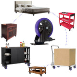 6 Inch Caster Wheels 3000lbs,Heavy Duty Casters Set of 4 with Brake, No Noise Polyurethane Swivel Caster Wheels for Cart,Furniture,Workbench(Free Screws & Spanners) Wieyunn