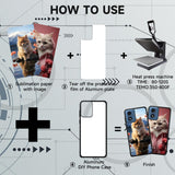 FOQENCCI 5 Piece Phone Case Compatible for Moto G Play 4G 2024 Sublimation Case Blank Printable DIY Custom Case Soft Rubber + Hard PC Anti-Slip Anti-Scratch Drop Protection Cover Black FOQENCCI