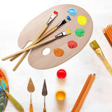 Dxlam Palette Wooden Paint Palette, 2PCS Painting Palette Paint Tray Palettes for Acrylic Watercolor Oil Paint DIY Art Craft Painting Dxlam