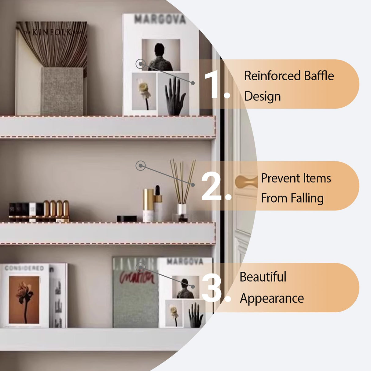 Book Shelf, Behind the Door Bookshelf with Shelves 5 Shelf Bookcase with Doors, Hidden Storage Behind Door with Baffle for Living Room Bedroom Children's Room White 31.5''*4.7''*70.9''(four-door) LINLIUA