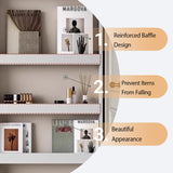 Book Shelf, Behind the Door Bookshelf with Shelves 5 Shelf Bookcase with Doors, Hidden Storage Behind Door with Baffle for Living Room Bedroom Children's Room White 31.5''*4.7''*70.9''(four-door) LINLIUA