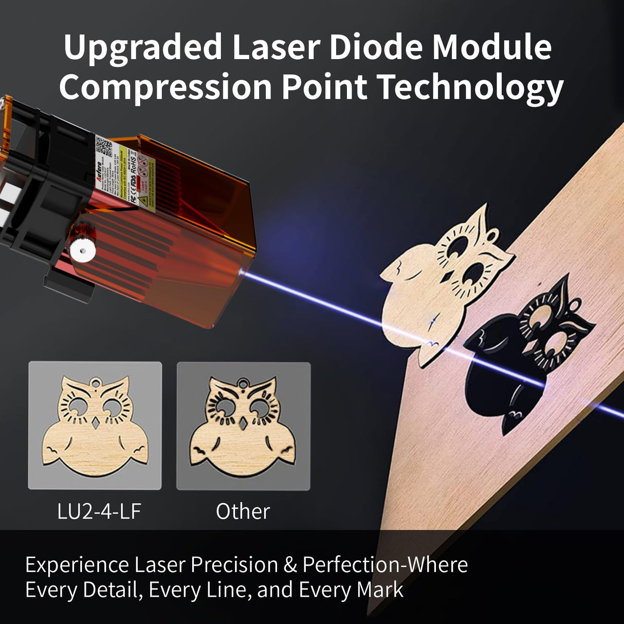 Aufero Laser 1 Laser Engraver, 5W Long Focus Diode Laser Engraver, Laser Wood Cutter and Engraver Machine, 7.1x7.inch Engraving Area, Beginner-Friendly Laser Engraving Machine Aufero