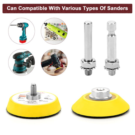 Windspeed 240+8 Pcs Sanding Discs Pad Kit, 2 Inch Die Grinder Sanding Disc Sander Attachment for Drill Sanding Attachment Rotary Sander Pads Include 60-3000 Grit Windspeed