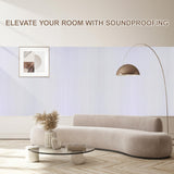 10Pack Large Acoustic Panels, 48x24x0.4 inch Sound Proof Panels for Walls, Self-Adhesive Sound Dampening Wall Panels, Noise Absorbing Decorative Wall Panels, Wall Noise Blocker for Home Studio (Grey) Lakexus