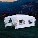 10x20FT White Party Tent Outdoor Canopy Tent Heavy Duty Wedding Tent Waterproof Patio Gazebo Event Tents for Parties with 6 Removable Sidewalls Perfect for Birthday Holiday Christmas BBQ susici