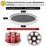 Set of 4, 10 Inch Non-Skid Lazy Susan Organizers - Turntable Rack for Cabinet, Pantry Organization and Storage, Kitchen, Fridge, Bathroom Makeup Vanity Countertop, Under Sink Organizing, Spice Rack LANDNEOO