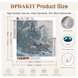 DPDAKIT Diamond Art Kits for Adults, Wolf Diamond Painting Kits for Beginner, 5D DIY Round Full Gem Art Crafts for Home Wall Decor Gift, 12x12inch DPDAKIT