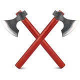16" Throwing Axe Set with Beech Wood Handle, Professional Throwing Hatchet Set of Two, Viking Style Throwing Tomahawks with Steel Wedge for Adults' Competition and Outdoor Recreation, Red LUIOUS