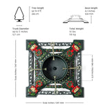 Ventray Christmas Tree Stand with Water Reservoir,13.66x13.66x5.51 Inches,Classic Heavy Duty Universal Xmas Tree Artificial Trunks Stand Pine Tree Base Holder for Real Trees, Stars Ventray