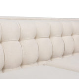 Jennifer Taylor Home James 74" Modern Tuxedo Sofa, Sky Neutral Beige Polyester Jennifer Taylor Home