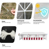 10’ x 30’ Party Tent Portable Outdoor Canopy Tent Sturdy Pop Up Gazebo with 5 Removable Walls Easy Assembly Outdoor Tents for Parties Wedding Event Backyard Patio, White PayLessHere