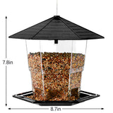 Jealoeur Bird Feeders for Outdoors Hanging Bird Feeder Wild Bird Seed, Black Jealoeur