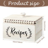 Kathfly Rustic White Recipe Box Wooden Beaded Recipe Box Farmhouse Recipe Holder and Organizer Personalized Recipe Box Bridal Shower Wedding Registry Must Haves for Wedding Birthday Housewarming Kathfly