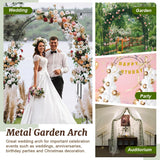 Newsmarts Garden Arch Arbor 7.9FT x 4.6FT Pergola Trellis with Stable Detachable Base for Wedding Ceremony Party Outdoor Climbing Plants Black Metal Newsmarts