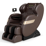 Real Relax 2025 Full Body Massage Chair of Dual-core S Track,Shiatsu Massage Recliner of Zero Gravity with APP and LCD Control,Lower Back and Calf Heating,Bluetooth,Home or Office Use,Brown Real Relax