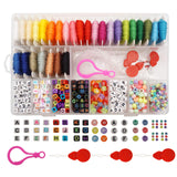 Peirich Friendship Bracelet Making Beads Kit, Letter Beads,22 Multi-Color Embroidery Floss Over 1900 pcs A-Z Alphabet Beads Beads Bracelets String Kit for Jewelry Making Christmas Birthday Gifts Peirich