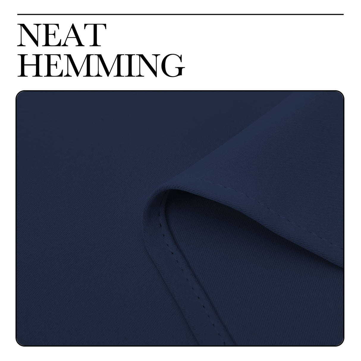 NICETOWN Window Treatment Blackout Curtains - (Navy Color) 52 inches W by 108 inches L Each Panel, Set of 2 Panels, Blackout Drape Panels for Nursery NICETOWN