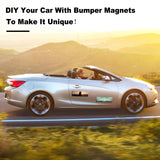 10 Pack 12" X 4" Bumper Sticker Magnets with Self Adhesive Flexible Magnetic Bumper Stickers, Turn Any Decal Into a Strong Magnet, Easy to Cut HYHOSHI