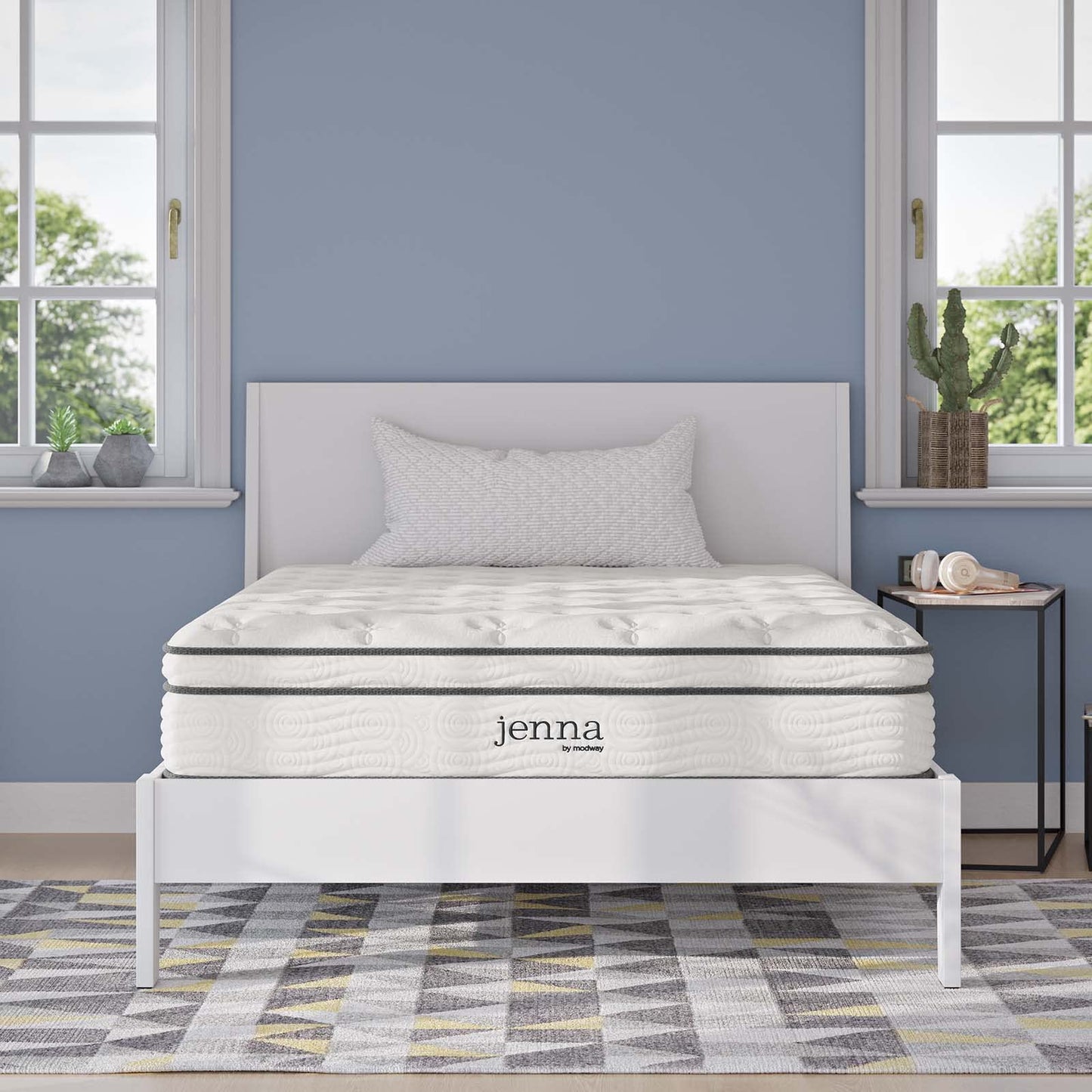 Modway Jenna 10” Innerspring and Memory Foam Full Mattress With Individually Encased Coils