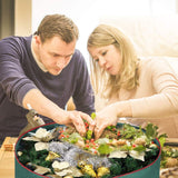 Primode Christmas Wreath Storage Bag 24"- Garland Wreaths Container with Handles - Durable 600D Oxford Polyester Material Holiday Wreaths Storage Holder 24” (Green) Primode