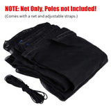 Cliselda Trampoline Net Replacement 14 ft 6 Poles, Safety Enclosure Net for 14 Foot Round Frame Trampolines, Breathable and Weather-Resistant, Adjustable Straps(Net Only,Poles not Includ) Cliselda