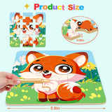 Puzzles for Toddlers 2-4, 9 Piece Animal Wooden Jigsaw Puzzles for Kids Ages 4-6 Year Old, Children Learning Educational Puzzles Toys for Boys and Girls (8 Packs) VOMYOZB