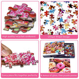HUADADA Jigsaw Puzzles for Adults 1000 Pieces, Donuts Interlock Perfectly Letter on Back No Dust, Home Decor Birthday Party Gift Toy for Men Women Olders Seniors (27.5"x19.6"), 1:1 Poster HUADADA