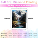 Landscape Diamond Painting Kits Waterfall Mountain Lake Gem 5D Art Painting Kits for Adults Nature Scenery DIY Diamond Painting Accessories for Home Wall Decor 8x12 inch CoHraeu