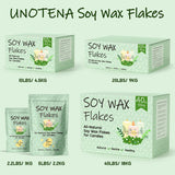 UNOTENA Soy Wax Flakes for Candle Making, Natural Candle Wax, Farm-Sourced, No Additives, Safe and Pure, 5LB UNOTENA