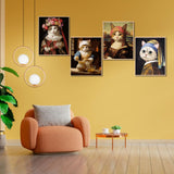 CTEOUNPT 5D Diamond Art Kits for Adults - Funny Cat Diamond Painting Kit, DIY Mosaic Canvas Crafts, Cute Cat Wall Decor for Beginners (4pcs, 11.8 * 15.7in) CTEOUNPT