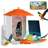 Smart Bird Feeder with Camera, Wireless Outdoor Solar Bird Feeder, Solar-Powered WiFi 1080P Live Camera, Auto Capture & Motion Detection ZENFLIX