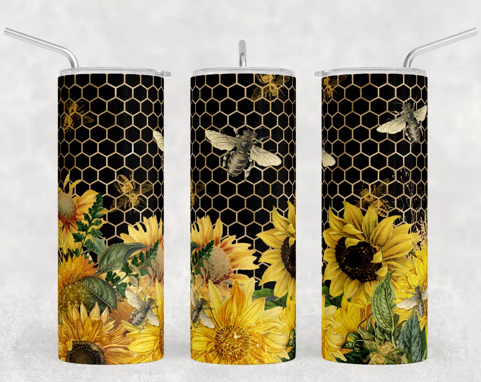 Bumble Bee Tumbler Sublimation Prints-Ready To Press Prints Bundle Generic