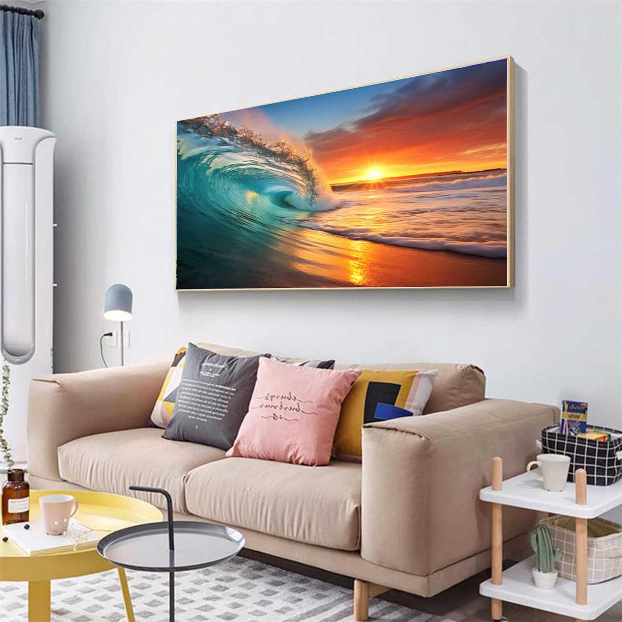 Diamond Painting Kits for Adults,Large Sunset Ocean Beach Diamond Art Painting for Beginners, Diamond Round 5D Full Drill Paint with Diamonds Pictures Gem Art Painting Kits DIY Crafts Kits 28X16in OFRKE