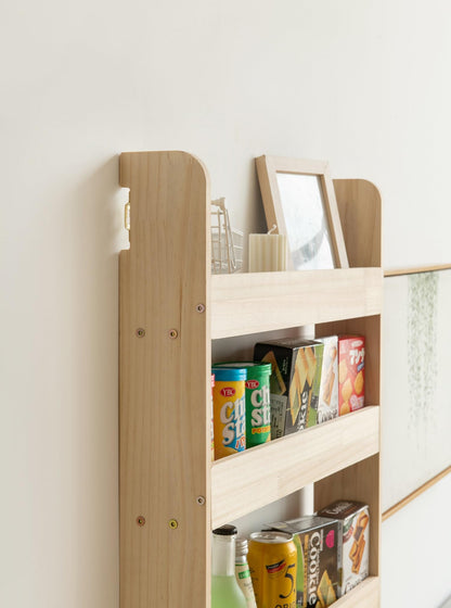 Heehee Solid Wood Bookshelf: Elegant Book and Toy Organizer for All Ages - WoodArtSupply