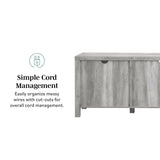 Walker Edison Georgetown Modern Farmhouse Double Barn Door TV Stand for TVs up to 80 Inches, 70 Inch, Stone Grey Walker Edison